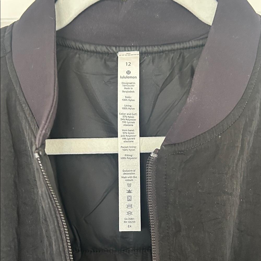lululemon athletica Black Bomber Jacket - Picture 2 of 4
